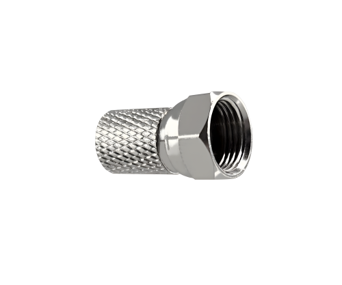DINIC Aufdreh F-Stecker für 7,3mm Kabel, Polybag, 10 Stck.